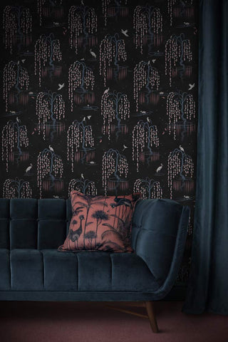 Lifestyle image of the Divine Savages Kyoto Blossom Black Cherry Wallpaper