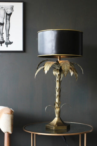 Lifestyle image of the Palm Tree Table Lamp