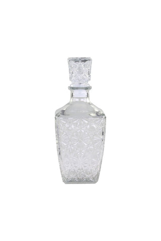 Image of the Glass Carafe With Floral Pattern on a white background