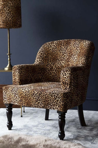 Lifestyle image of the Rockett St George Leopard Love Leopard Print Armchair