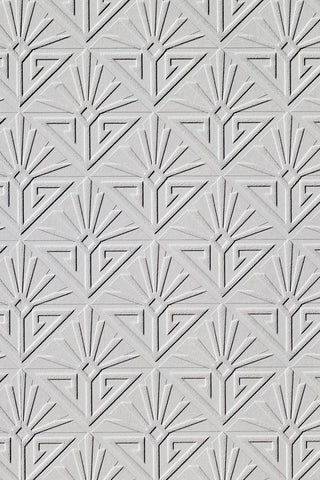 detail image of Anaglypta Deco Paradiso Wallpaper - White diamond with pattern inside repeated pattern