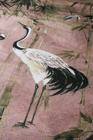 Image of the bird on the Cedomin Quilt Tapestry Throw In Rose