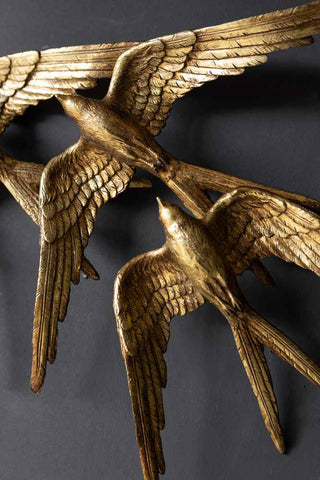 Image of the Golden Swallows Bird Wall Hanging