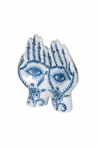 Image of the All Seeing Hands Ornament on a white background