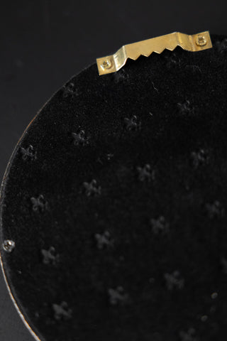 Image of the back of the Antique Black Thin Framed Small Convex Mirror