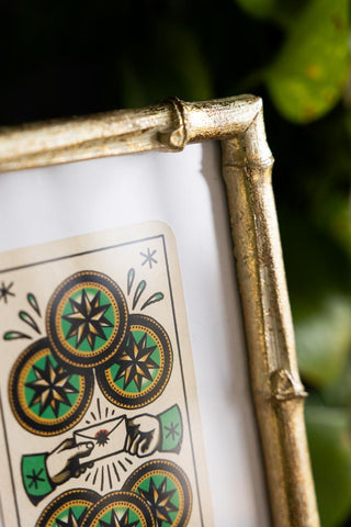 Detail image of the Antique Gold Bamboo Photo Frame 5x7"