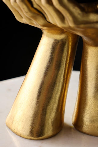 Image of the colour for the Antique Gold Palm Hand Candle Holder