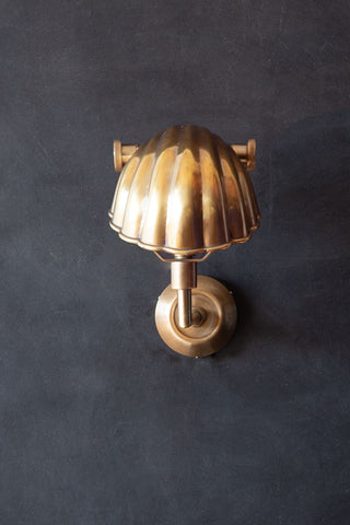 Front on image of the Art Deco Shell Wall Light