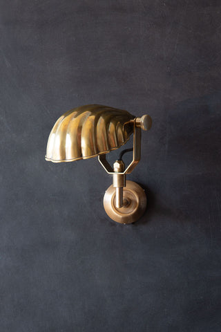 Front angle image of the Art Deco Shell Wall Light