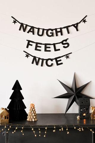 Lifestyle image of the Ask Anything DIY Black Garland