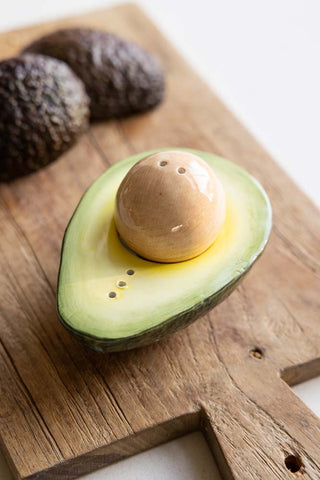 Image of the finish for the Avocado Salt & Pepper Shakers