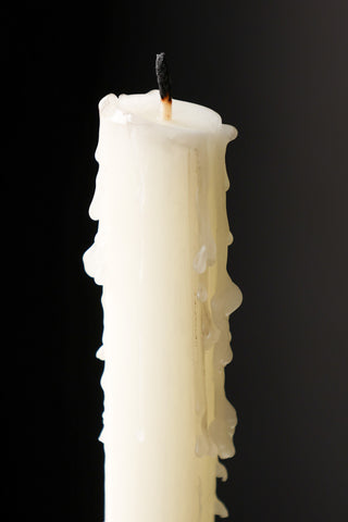 Detail image of the Beautiful Dinner Candle - Ivory