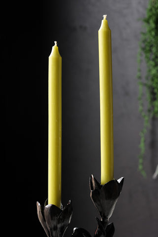 Close-up image of the Beautiful Dinner Candle - Lime Green