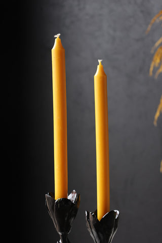 Close-up image of the Beautiful Dinner Candle - Ochre