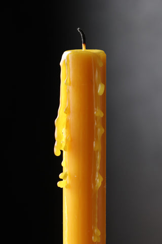 Detail image of the Beautiful Dinner Candle - Ochre