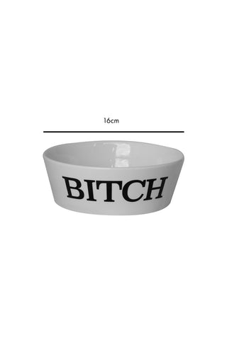 Dimension image of the Bitch Pet Bowl - Medium