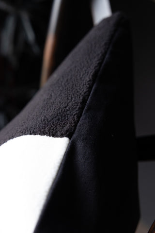 Detail image of the Black & White Checkered Square Cushion