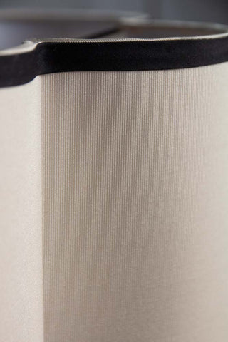 Close-up image of the trim on the top of the Black & Cream Lantern Curved Ceiling Lamp Shade