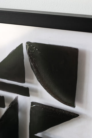 Detail image of texture on the Black Shapes Art Frame 