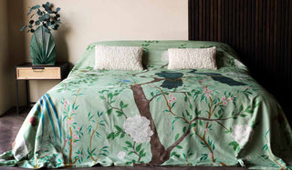Landscape image of the Cedomin Quilt Tapestry Throw In Mint
