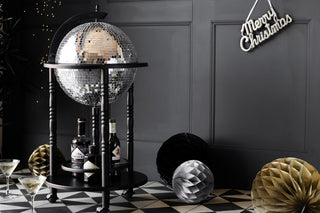 Landscape image of the Black Disco Ball Drinks Trolley Cart