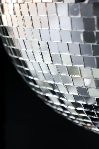 Close-up image of the Black Disco Ball Drinks Trolley Cart