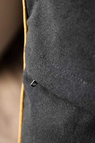 Image of the zip for the Black Star Embroidered Cushion