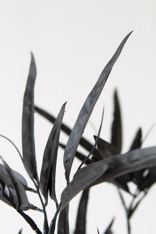 Image of the leaves on the Black Faux Bamboo Plant