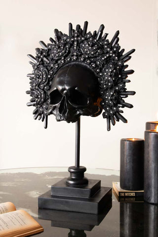 Image of the Black King Skull Ornament 