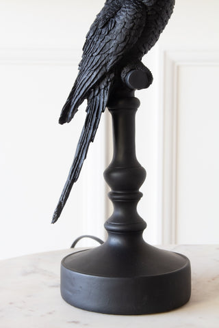 Image of the base on the Black Parrot Table Lamp With Lamp Shade