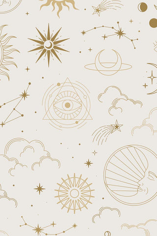 Image of the Bobbi Beck Mystica Off-White & Gold Wallpaper