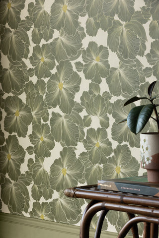 Lifestyle image of the Rockett St George Bohemian Bloom Moss Green Wallpaper