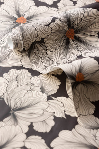 Image of the finish for the Rockett St George Bohemian Bloom Monochrome Wallpaper