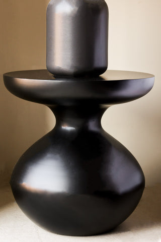 Image of the Bowl-Shaped Base Black Side Table