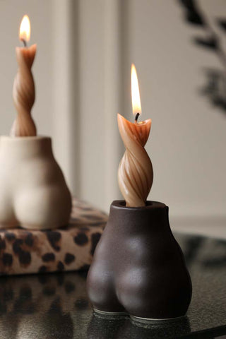 Image of the Brown Bottom Candlestick Holder