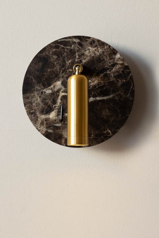 Lifestyle image of the Brown Marble Effect Light With USB