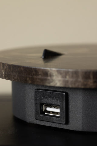 Detail image of the Brown Marble Effect Light With USB
