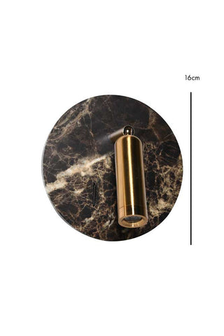 Dimension image of the Brown Marble Effect Light With USB