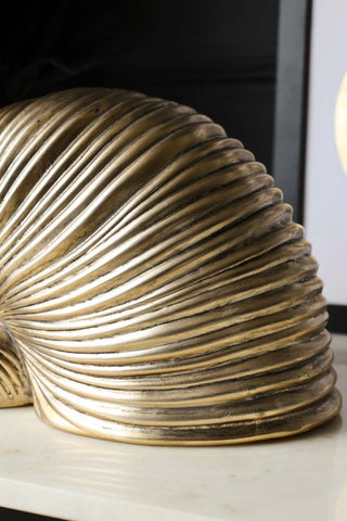Detail image of the Brushed Gold Faux Sea Shell Ornament