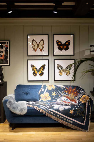Image of the Set Of 4 Beautiful Butterfly Art Prints at our Liberty London Concession