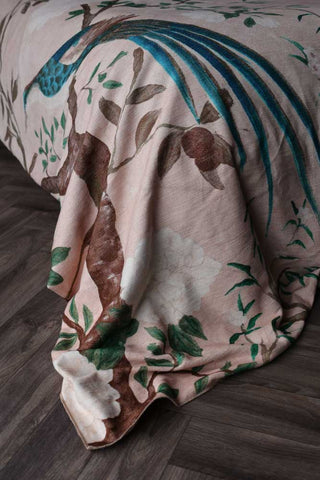 Image of the Cedomin Quilt Tapestry Throw In Pink draped