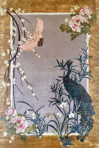 Image of the Wendy Morrison Chinese Garden of Virtue Hand Knotted Wool & Silk Rug