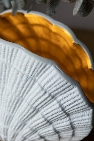 Detail image of the Clam Gold Shell Table Lamp