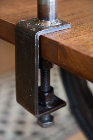 Image of the table clamp on the Clamp-On Table Stand For Hanging Decorations Over Your Table