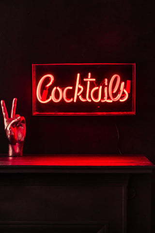 Lifestyle image of the Cocktails Neon Light Box