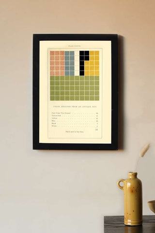 Lifestyle image of the Colour Analysis 1 Art Print - Framed