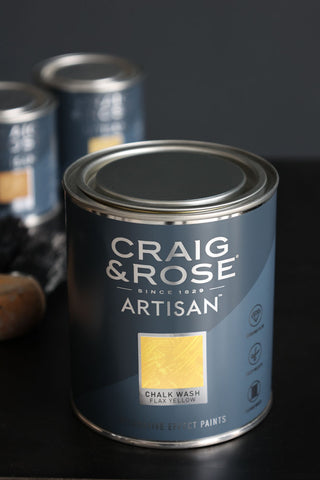 Image of the Craig & Rose Artisan Chalk Wash - Flax Yellow - 750ml tin