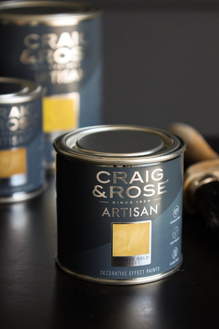 Image of the Craig & Rose Artisan Decorative Effect Paint - Antique Gold tin