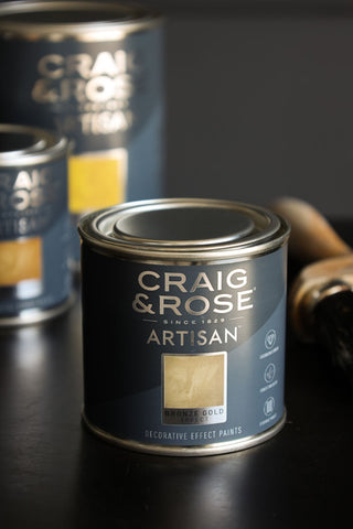 Image of the Craig & Rose Artisan Decorative Effect Paint - Bronze Gold tin
