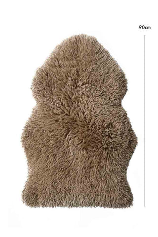 Dimension image of the Curly Sheepskin Rug In Butterscotch